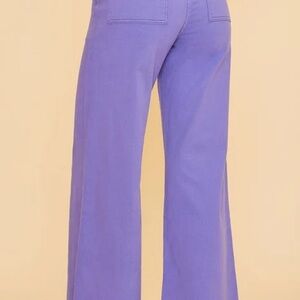 Women's Wide Leg Purple Pants